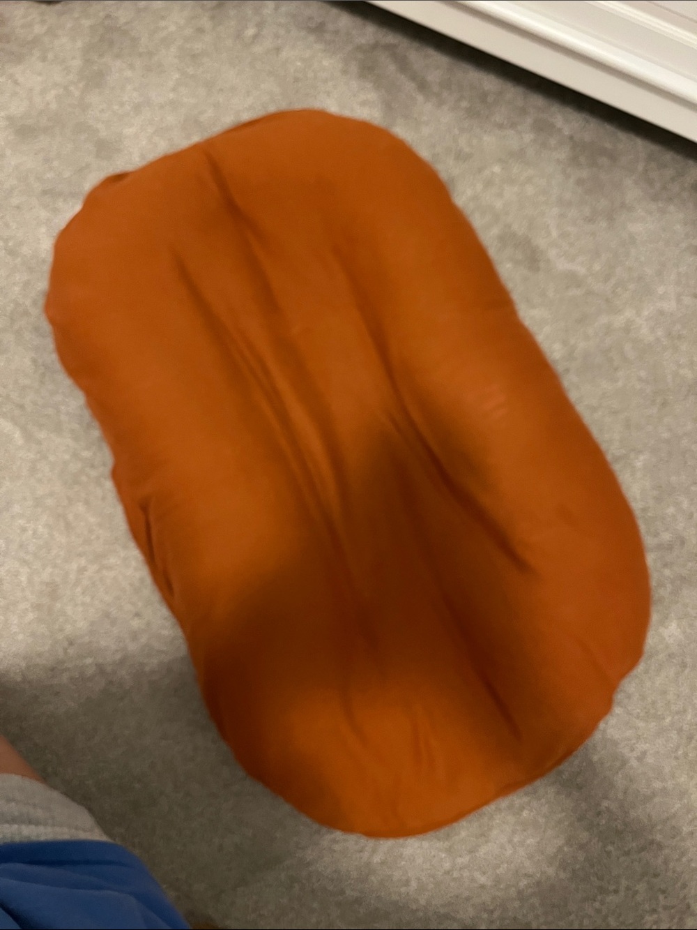 Rust Orange Infant Bath Support Cushion - Gentle Cradle for Newborns